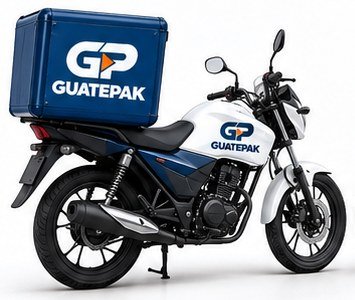 Moto de mensajería con caja de reparto